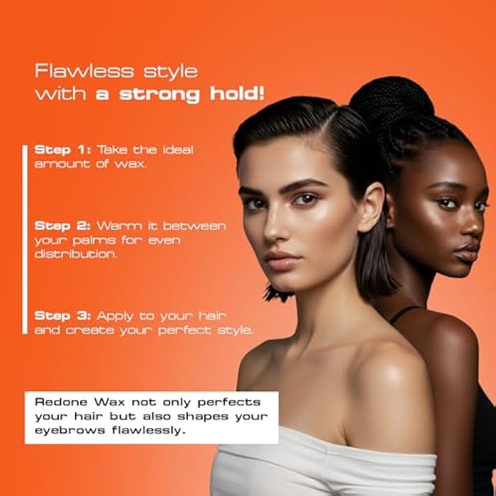 RedOne Hair Styling Aqua Wax Orange 150 ml | Edge Control | Ultra Hold | Gel Wax | Men & Women Hair Wax | Melon Scent | Maximum Control - Image 3